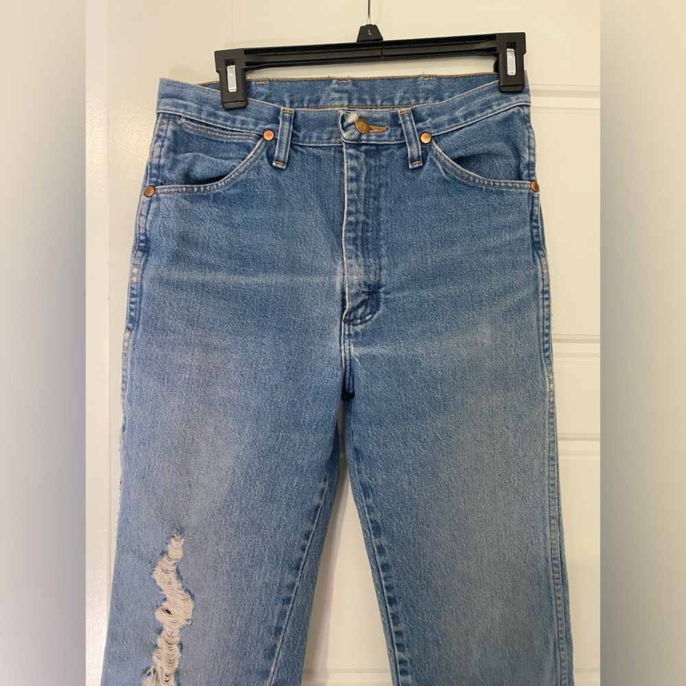 Vintage Wrangler Light Blue Women’s Denim Bootcut Jeans - Picture 4 of 8